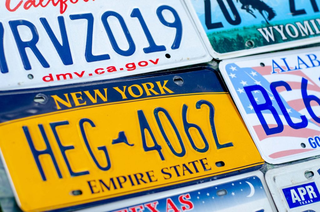 Vehicle registration plate of the united states of america Vehicle registration plate of the united states of america