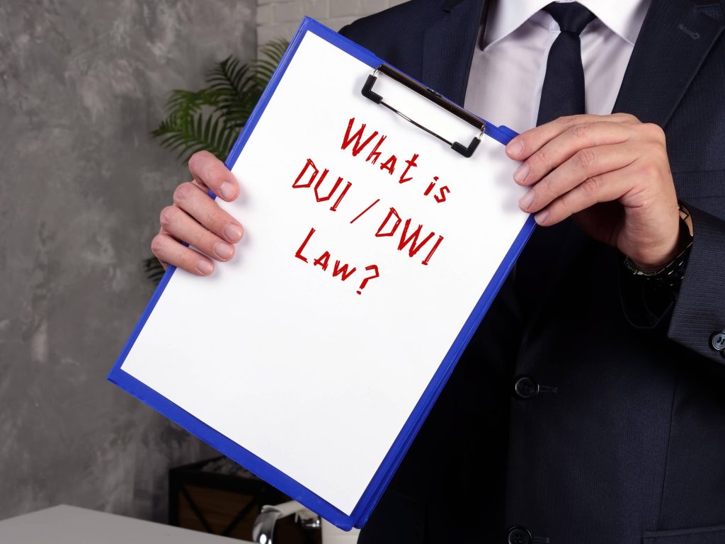 Legal concept meaning DUI DWI law? with the phrase on paper